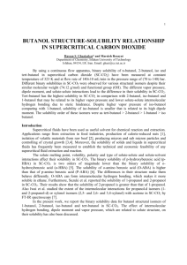 butanol structure-solubility relationship in supercritical