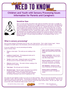 Children and Youth with Sensory Processing Issues
