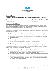 Sensory Integration Therapy and Auditory Integration Therapy
