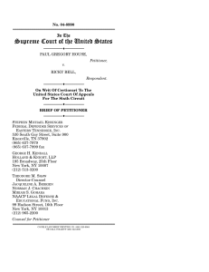 Petitioner's brief in House v. Bell, 04-8990
