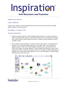 Inspiration 9 Cell Structure and Function Lesson Plan