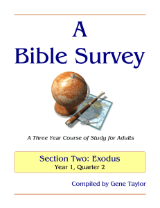 A Bible Survey Section Two: Exodus