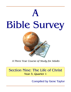 A Bible Survey Section Nine - Centerville Road Church of Christ