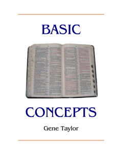 A Study Of Basic Concepts - Centerville Road Church of Christ