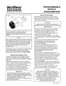 programmable vehicle speedometers