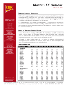 Monthly FX Outlook - CIBC World Markets