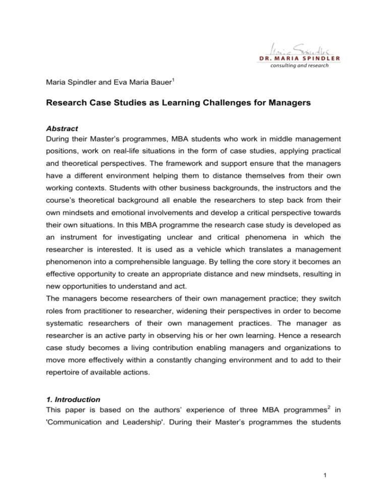 managers case study thesis