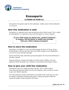 Enoxaparin - Hamilton Health Sciences