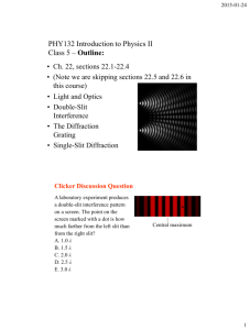 PHY132 Introduction to Physics II Class 5 – Outline:
