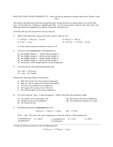 PRACTICE FINAL EXAM CHEMISTRY 152 – there will also be
