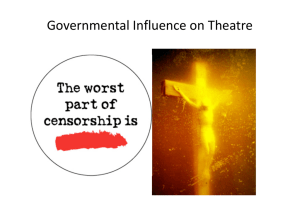Governmental Influence on Theatre