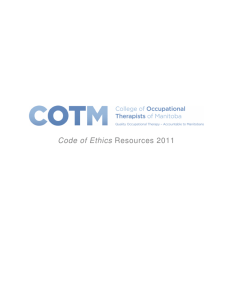 COTM Code of Ethics Resources