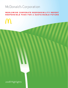 McDonald's Corporation - McDonalds Virtual Press Office