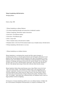 Page 1 MoneyLaundering with Derivatives Wolfgang Hafner
