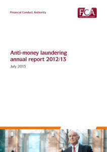 Anti-money laundering annual report 2012/13