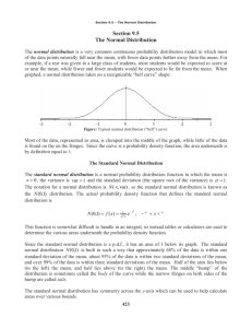 Section 9.5 The Normal Distribution