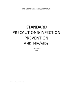 standard precautions/infection prevention