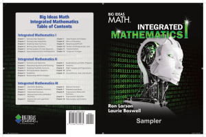 Big Ideas Math Integrated Mathematics
