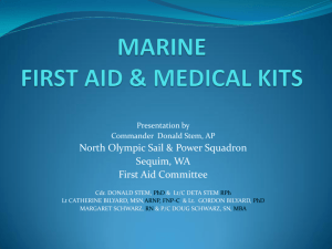 First Aid Presentation - North Olympic Sail & Power Squadron