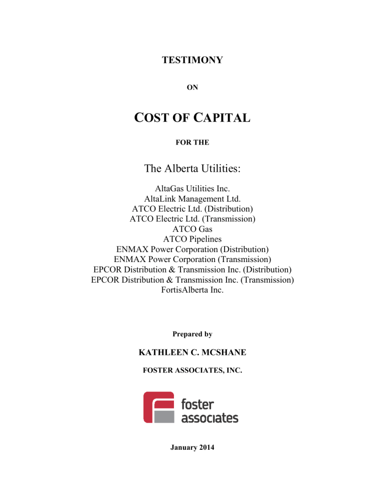 cost of capital Economic Regulation Authority