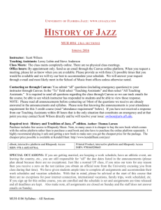 History of Jazz - University of Florida