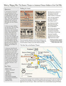 Week 5: Waging War: The Eastern Theater to Antietam/Citizen