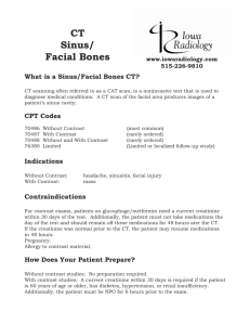 CT Sinus/ Facial Bones