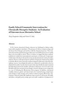 Family-School-Community Interventions for Chronically Disruptive
