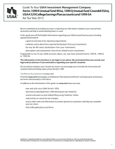 2015 Guide to Your USAA Mutual Funds Forms 1099-R