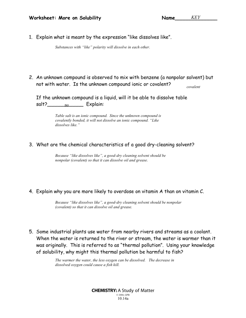 A Study Of Matter