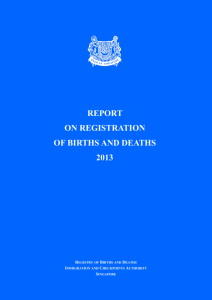 report on registration of births and deaths 2013