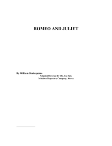 ROMEO AND JULIET - MIT Global Shakespeares
