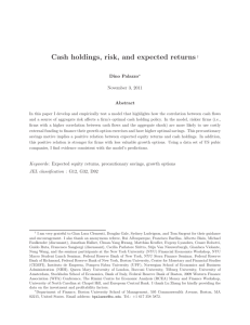 Cash holdings, risk, and expected returns - people