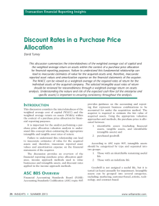 Discount Rates in a Purchase Price Allocation