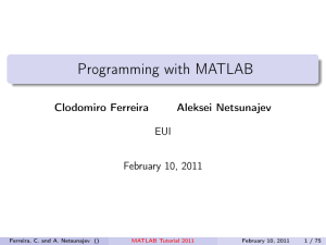 Matlab Presentation 2011