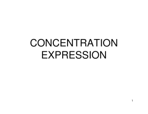 concentration expression
