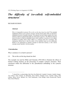 The difficulty of (so-called) self
