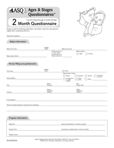 2 Month Questionnaire