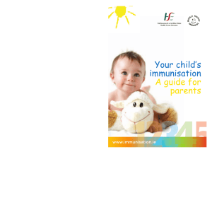 Your child's immunisation A guide for parents