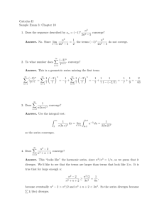 Calculus II Sample Exam 3