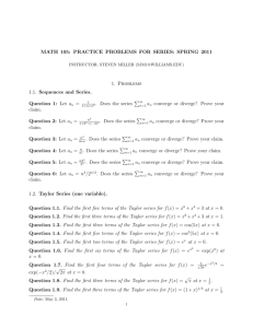 Practice problems (and solutions) for sequences and series.