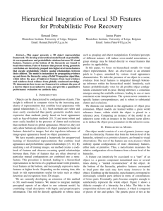 Hierarchical Integration of Local 3D Features for Probabilistic Pose