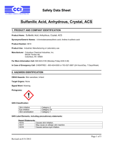 Sulfanilic Acid, Anhydrous, Crystal, ACS