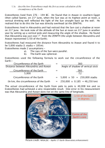 1.1e Calculation of the circumference of the Earth