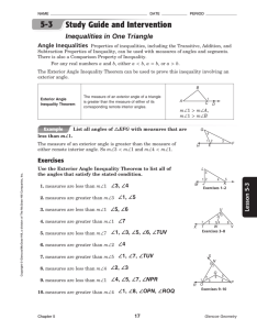 Geometry Study Guide Lesson 5