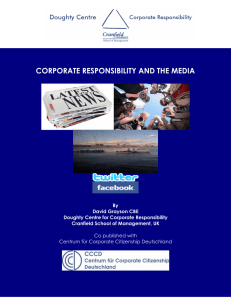 corporate responsibility and the media