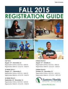 Fall Registration Guide  - Eastern Florida State College