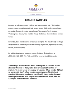 Resume-samples - Bellevue University