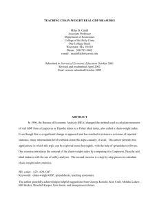 teaching chain-weight real gdp measures