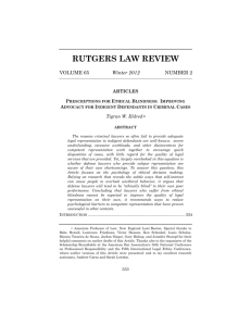 RUTGERS LAW REVIEW - Rutgers University Law Review